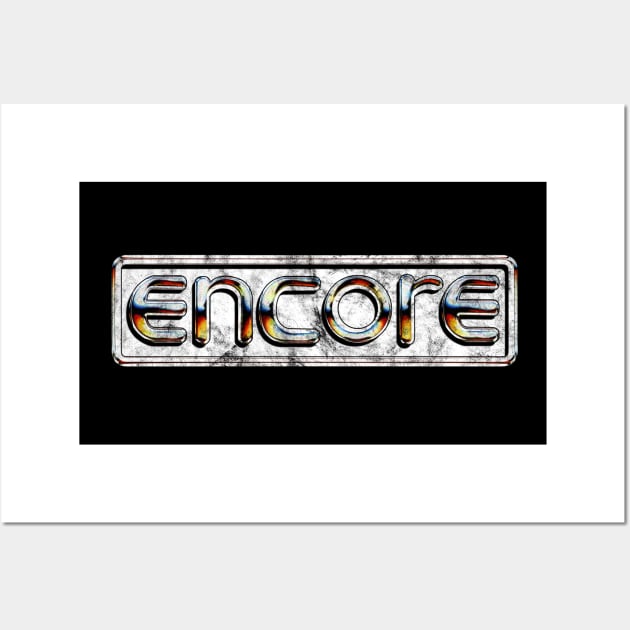 Retro Video Games Encore Logo Vintage Wall Art by Meta Cortex